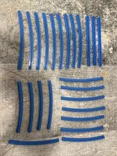 LEGO Train Track Blue 3228a (Straight) 3229a (Curved) 3230a (Curved) Lot 24 Pcs