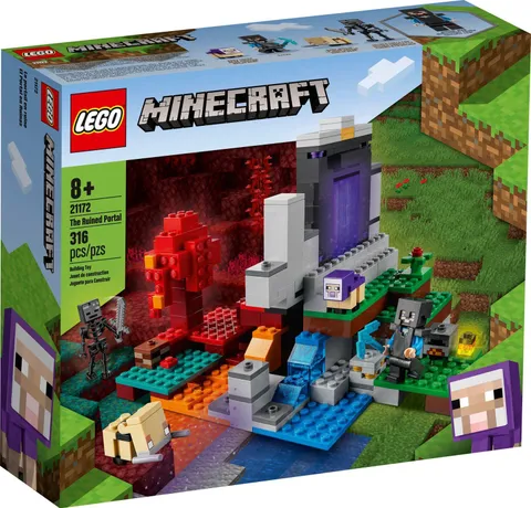 LEGO Minecraft: The Ruined Portal (21172) 100% Complete w/Manual & Figs