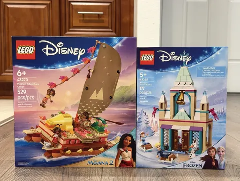 2 Set Of LEGO Disney Moana's Adventure Canoe(43270) & Frozen(43265). Brand New
