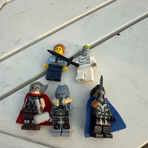Lot Of 5 Lego Minifigure Figures Thor Marvel Etc