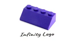 6 LEGO Dark  Purple Slope 45°  2 x 4 (3037) - 6 Pieces