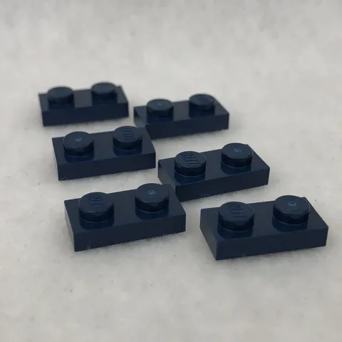 LEGO 3023 Dark Blue Plate 1 x 2 (x6)