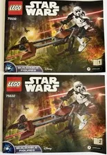 Lego Star Wars MANUAL ONLY 75532 - Book 1 & 2 - Scout Trooper Speeder Bike Star