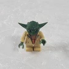LEGO Star Wars Yoda Clone Wars sw0219 Minifigure Light Bluish Gray Hair Used