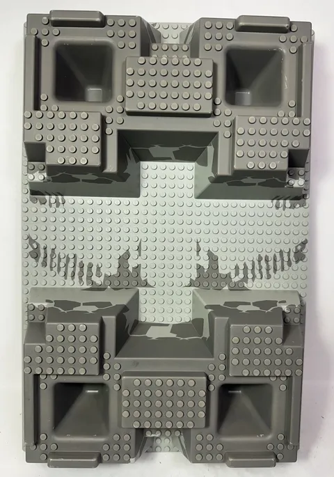 Lego Baseplate Raised 32 x 48 x 6 with 4 Corner Pits with Rock Raiders Pattern
