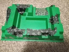 LEGO Baseplate, 6261px1 Raised 32 x 48 x 6 with Center Pit with Stones Pattern.