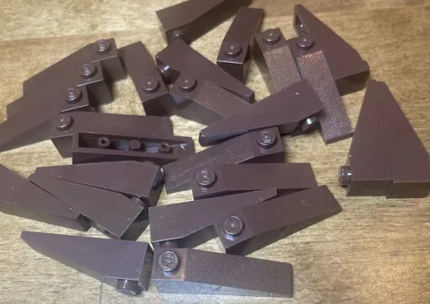 LEGO Lot of 25 Dark Brown 4x1 Slopes - free shipping
