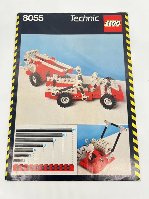 Lego Technic 8055 Universal Motor Set Instruction Manual Only Lift Trailer 1986