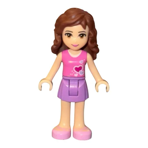 LEGO Friends Minifigure OLIVIA Dark Pink Top Mia's Vet Clinic frnd175 Set #10728