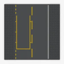 LEGO ® Baseplate, Road: 44336pb02 - New Dark Grey - Used