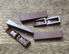 LEGO Reddish Brown Slope 14 4 x 1. QTY 5. Part No. 5654.