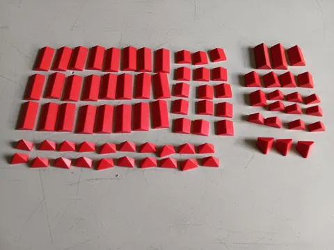 LEGO BULK LOT OF 80 RED ROOF TOP SLOPES  45° 33° 2X2 2X4