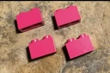 Lego (5) MAGENTA 1x2 BRICKS/BLOCKS,CITY, FRIENDS. 4 Total