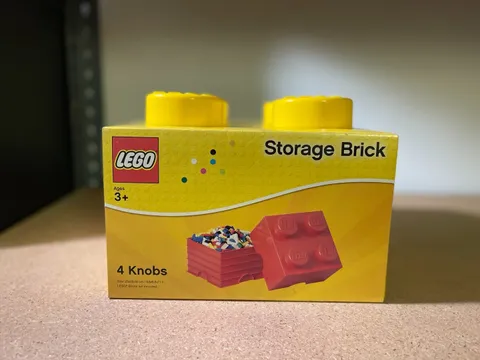 [LEGO] Storage Brick Box 4 Knobs - Yellow - New
