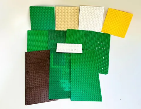 Lot (12) LEGO Baseplates Mixed Sizes 32x16 16x16 8x16 Color Assortment - #BPL