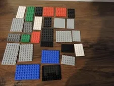 LEGO  Flat Base Plate Lot Building Parts Pieces Red Blue Green Orange White
