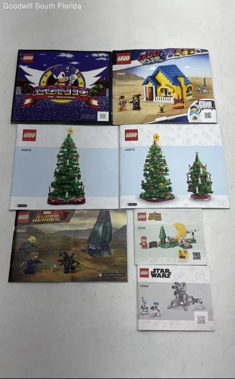 Lot Of 7 Pcs Assorted Lego Multicolor Various Instruction Manuals Books
