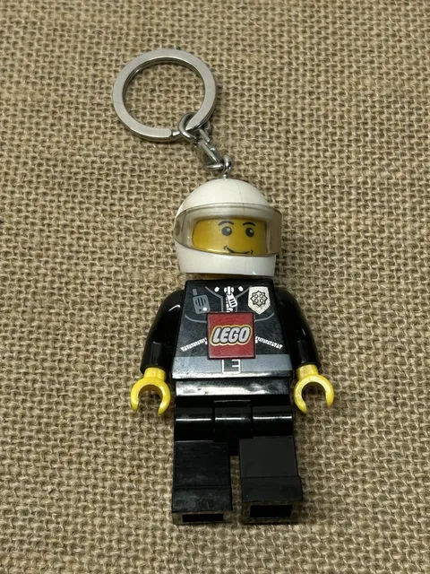 LEGO Police Officer LED Key Lite Keychain Released 2010 3" Tall ***READ