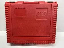 Vintage 1984 Red LEGO Hard Plastic Portable Carrying Storage Case Box