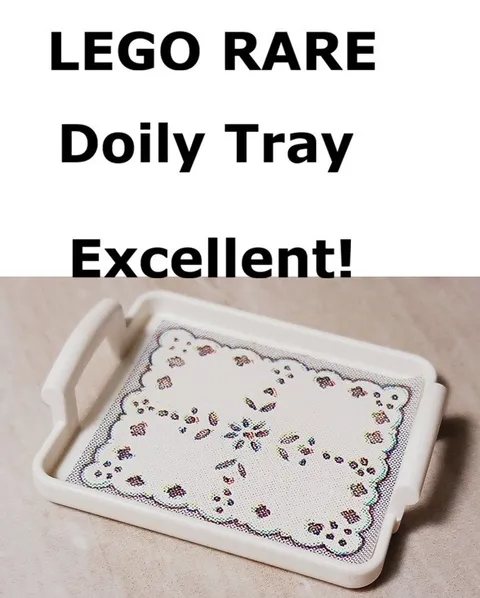 LEGO Serving Tray Doily Sticker ADORABLE RARE Unique Gift Tea Bed Mothers Day