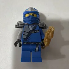 LEGO NINJAGO Jay Blue Ninja minifigure w/ gold weapon plastic age 5+