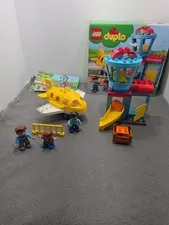 🔥Lego Duplo 10871 Airport Tower & Airplane 100% Complete w/Instructions/box.  L