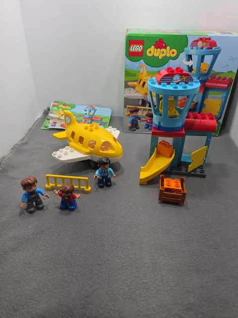 🔥Lego Duplo 10871 Airport Tower & Airplane 100% Complete w/Instructions/box.  L