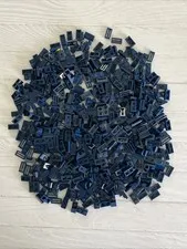 LEGO DARK BLUE LOT 518 PCS 1X2 PLATE SLOPE CENTER STUD GRILL VARIETY EARTH NAVY