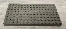 Lego 4204 44041 Old Dark Gray Brick 8 x 16 Base Plate Replacement Part Piece