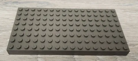 Lego 4204 44041 Old Dark Gray Brick 8 x 16 Base Plate Replacement Part Piece
