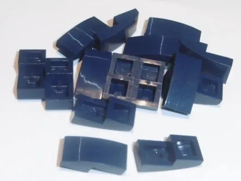 LEGO 15x Roof Brick, Arch Brick 1x2 11477 Dark Blue Dark Blue 6094143, 6554198