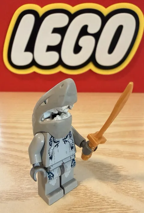 Lego Atlantis Shark Warrior (2010) Minifigure With Accessory