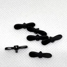 LEGO Parts - Black Minifigure, Propeller 2 Blade Twisted - No 54568 - QTY 6