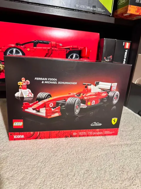 Lego Icons Ferrari F2004 Michael Schumacher F1 Car Model Building Set 11375 New