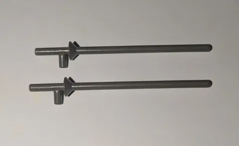 LEGO Lot Of 2 OLD DARK GRAY Knight Minifig Weapon Lance Jousting Spear Part 3849