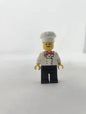 LEGO Minifigures Chef Minifigure with White Hat Bow Tie Cooking MINIFIGURE