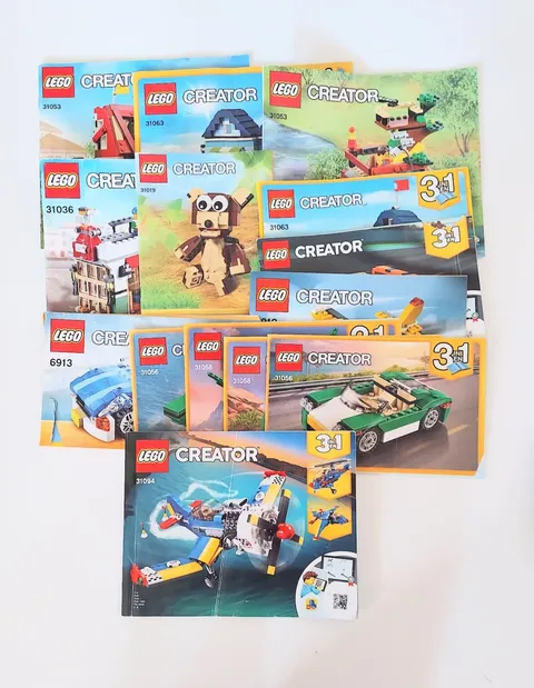 LEGO CREATOR Instructions Booklets Manuals Directions Lot of 14