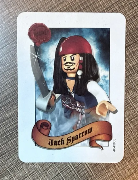 Lego Pirates Of The Caribbean Jack Sparrow Card