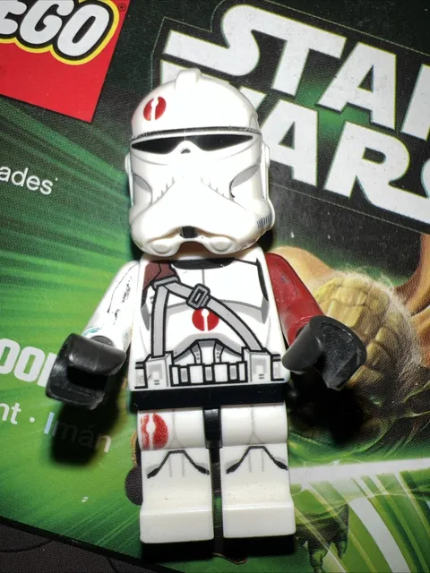 Lego Star Wars Minifigure BARC Clone Trooper w/ Blaster 75037 Red!