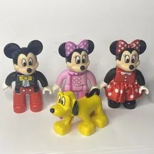 Lego Duplo Disney Mickey Mouse Minnie Mouse and Pluto Figures Lot Of 4