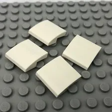 LEGO 15068 White Slope, Curved 2 x 2 x 2/3 (x4)