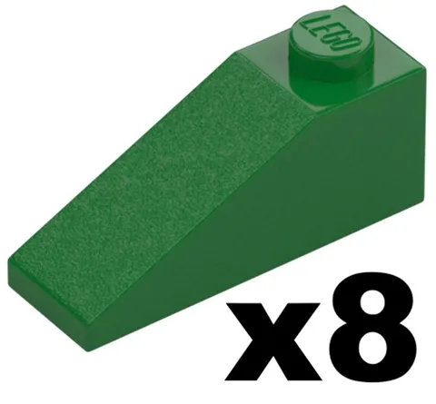 Lego 8 New Green Slopes 33 3 x 1 Part 4286 GR03