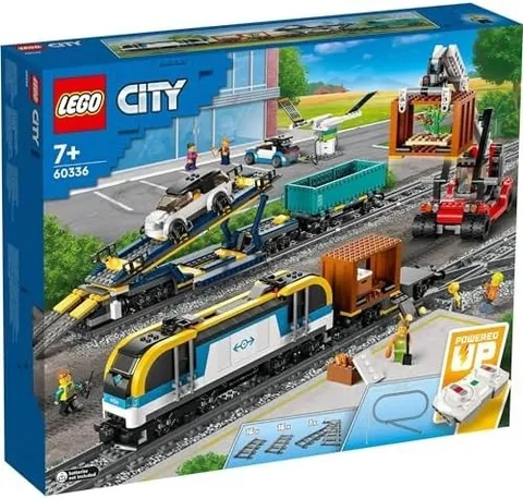 LEGO City 60336 Freight Train RC Cargo Train Set 1153pcs with Tracks