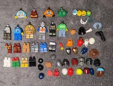 LEGO Minifigure Parts Lot 40+ Torsos Legs Heads Helmets Accessories Iron Man Mix