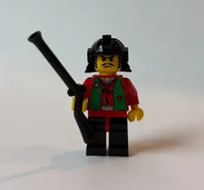 Lego Green Ninja Robber Minifigure Castle musket 4805 cas053 Retired lot rare