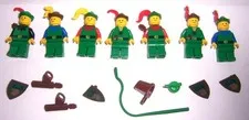 Vintage LEGO Forestman Minifigures Lot with Accessories