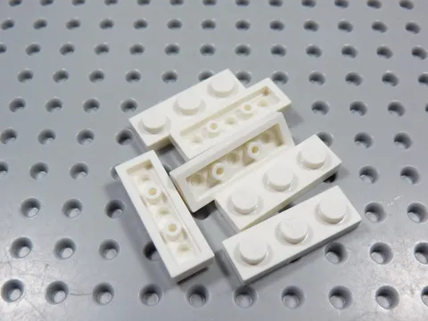 LEGO Lot of 6 White 1x3 Plates BP