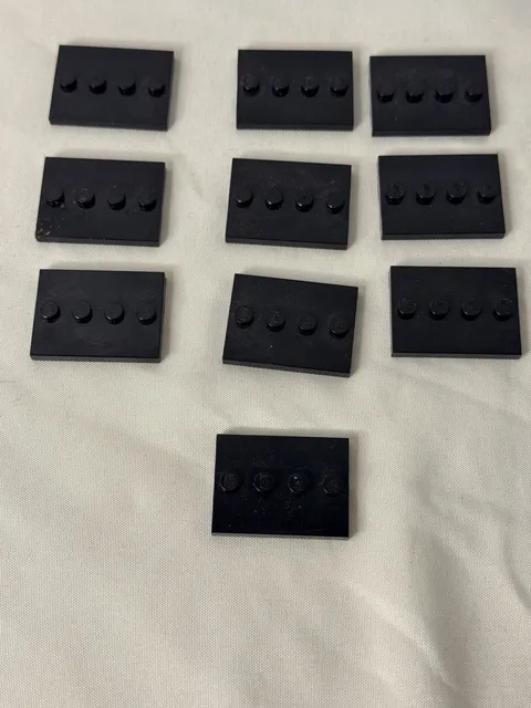 LEGO 2x3 Black Display Stand Plate Lot of 9 Minifigure Bases Part 88646 Genuine