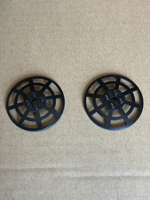 Vintage Lot Of 2 LEGO Dish 6x6 Inverted Webbed #4285b Black