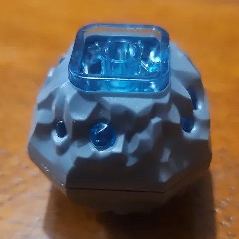 LEGO Gray Rock/Asteroid Piece w/ Trans-Light Blue Top Element, 1pc